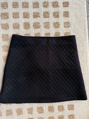 GB GIRLS (Nordstrom) Black Quilted A-Line Mini Skirt